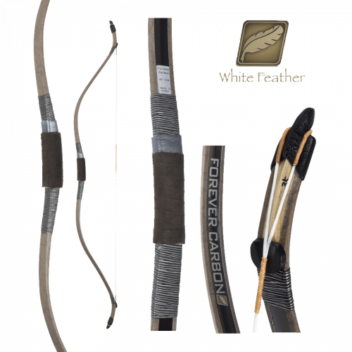 White Feather Forever Carbon Korean Traditional Bow